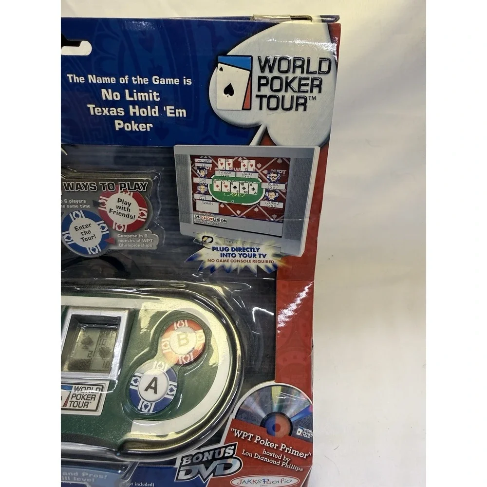 New World Poker Tour Plug and Play Platinum Series TV Games Jakks Pacific Sealed
